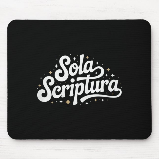 Retro Sola Scriptura Reformed Christian Theology D Mouse Mat (Front)
