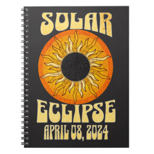 Retro solar eclipse Total Eclipse April 8, 2024  Notebook
