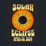 Retro solar eclipse Total Eclipse April 8, 2024  Poster<br><div class="desc">Total Solar Eclipse USA April 8, 2024 T-Shirt The next time Earth will witness a total solar eclipse is April 8, 2024, and has been dubbed "The Great North American Eclipse" as it will be visible throughout North and Central America. It will start in Mexico, cross into Texas then head...</div>