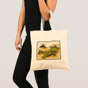 Retro Soldier And Tank Tote Bag