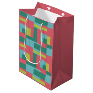 Retro Solid Block Design/Set 1 Medium Gift Bag