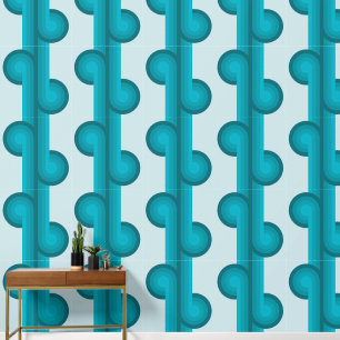Retro solid geometric shapes pattern 4 wallpaper