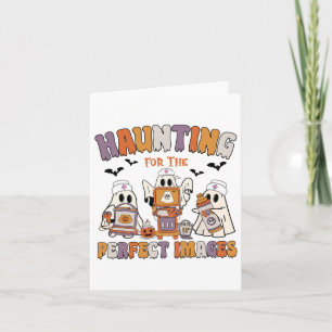 Retro Sonographer Ultrasound Tech Halloween Vascul Card