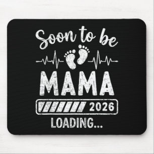 Retro Soon to Be Mama 2026 Loading Pregnancy Mouse Mat