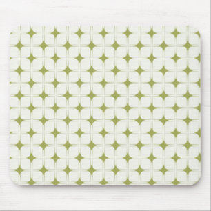 Retro Sophistication Mousepad, Olive Green Mouse Mat