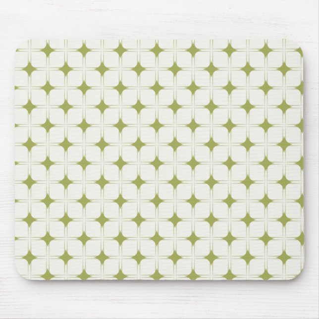 Retro Sophistication Mousepad, Olive Green Mouse Mat (Front)