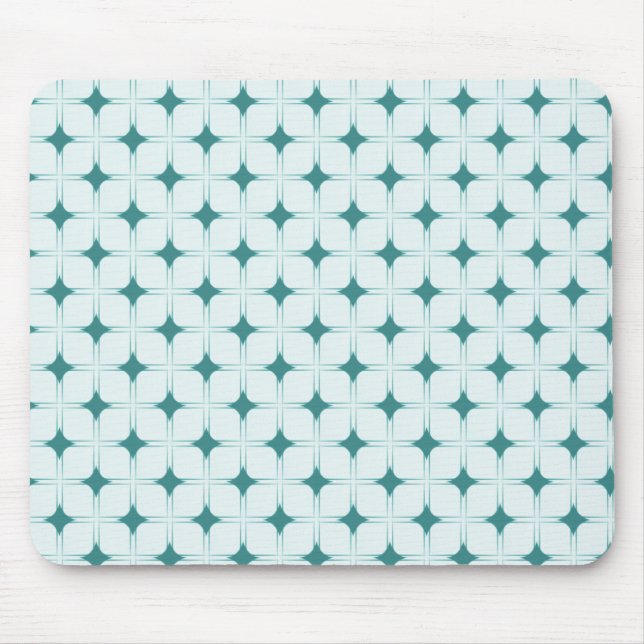 Retro Sophistication Mousepad, Teal Mouse Mat (Front)