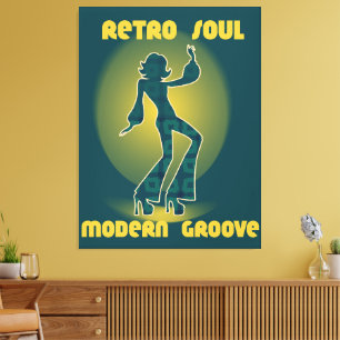 Retro Soul Modern Groove Canvas Print
