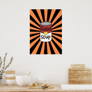 Retro soup  poster