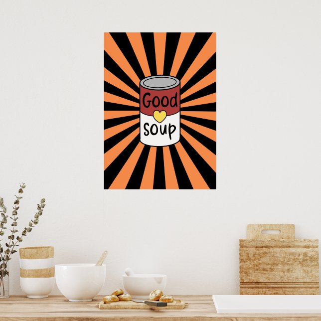 Retro soup  poster (Kitchen)