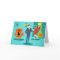 Retro Space Age Cartoon Couple Greeting Card