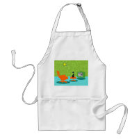 Retro Space Age Kitty Apron
