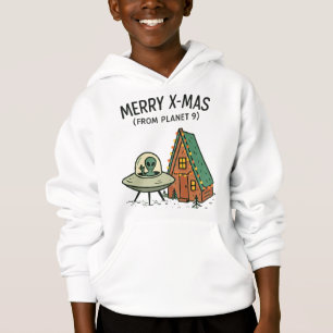 Retro Space Alien Christmas UFO Holiday Cabin Art