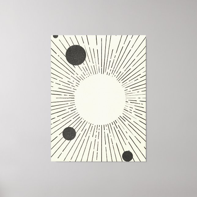 Retro Space Art Canvas Print (Front)