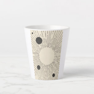 Retro Space Art Latte Mug