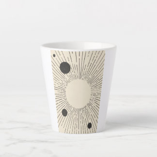 Retro Space Art Latte Mug