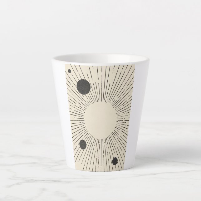 Retro Space Art Latte Mug (Front)