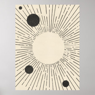 Retro Space Art Poster