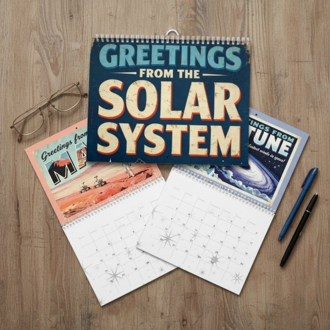 Retro Space Calendar - Greetings from the Planets (Creator Uploaded)