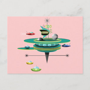 Retro Space Diner Postcard