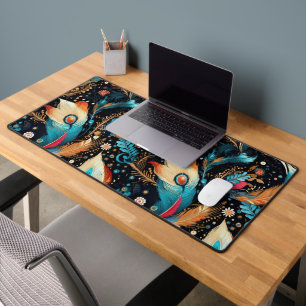 Retro Space Exploration Galaxy Desk Mat