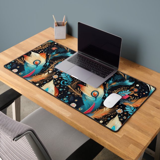 Retro Space Exploration Galaxy Desk Mat (Office 2)