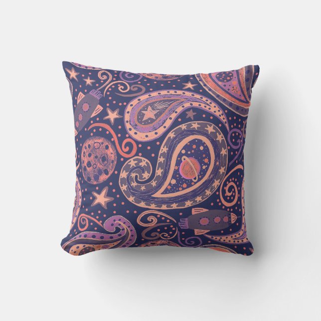 Retro Space Galaxy Cushion (Front)