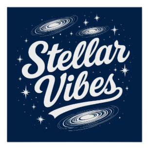 Retro Space Galaxy Design Poster