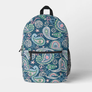 Retro Space Galaxy Printed Backpack