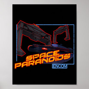 Retro Space Lover Vintage Space Funny Paranoids Qu Poster