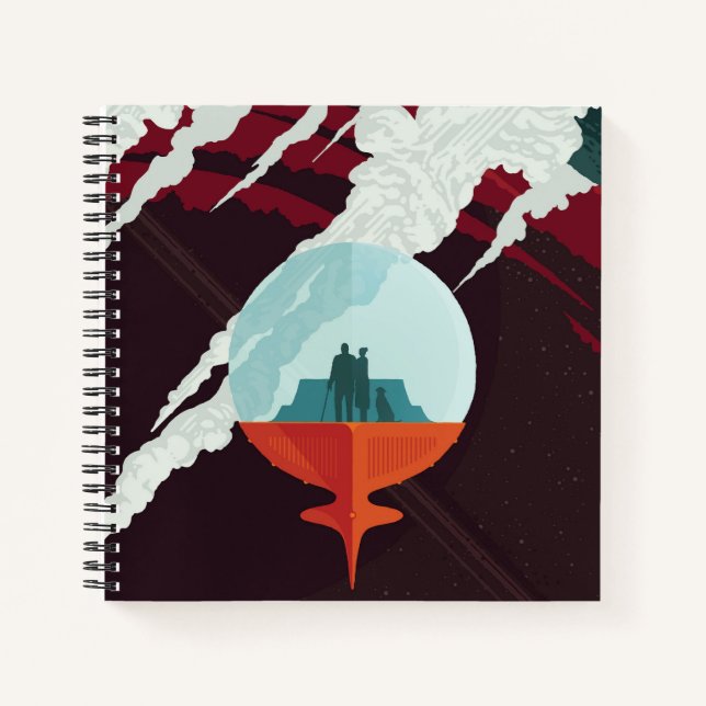 Retro Space Poster-Cassini Mission To Saturn Notebook (Front)