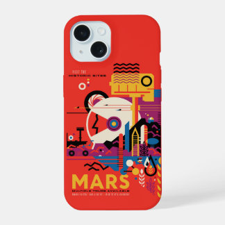 Retro Space Poster - Mars Exploration Program. iPhone 15 Case