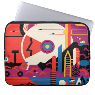 Retro Space Poster - Mars Exploration Program. Laptop Sleeve
