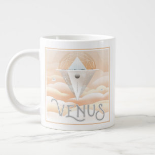 Retro Space Poster-Observatory In The Solar System Large Coffee Mug