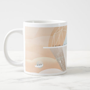 Retro Space Poster-Observatory In The Solar System Large Coffee Mug