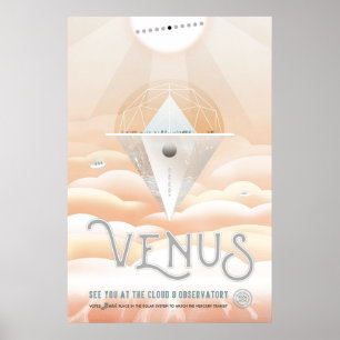 Retro Space Poster-Observatory In The Solar System Poster
