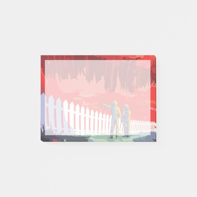 Retro Space Poster Of Kepler-186f. Post-it Notes (Front)