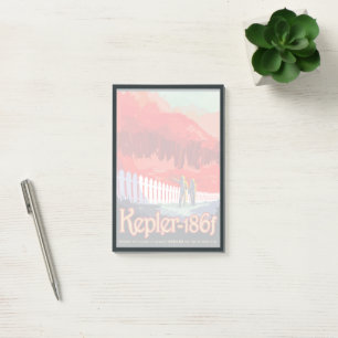 Retro Space Poster Of Kepler-186f. Post-it Notes