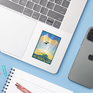 Retro Space Poster-The Gravity Of A Super Earth