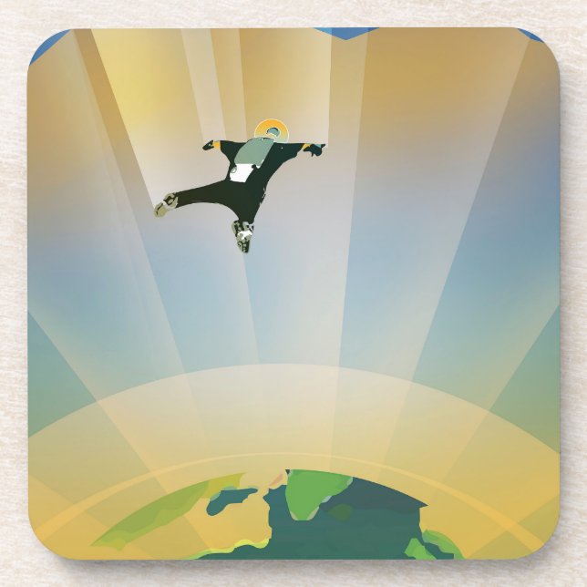 Retro Space Poster-The Gravity Of A Super Earth Coaster (Front)