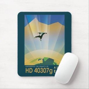 Retro Space Poster-The Gravity Of A Super Earth Mouse Mat