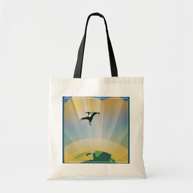 Retro Space Poster-The Gravity Of A Super Earth Tote Bag (Front)