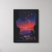 Retro Space Poster - Viewers Observe Trappist-1e.