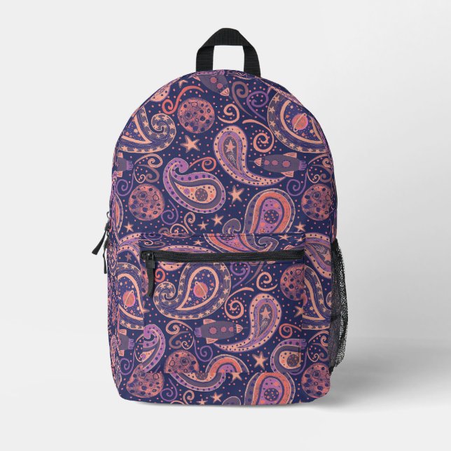 Retro Space Printed Backpack (Front)