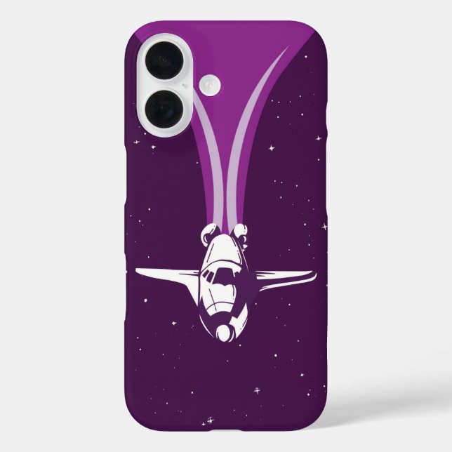 Retro Space Shuttle Galaxy Case-Mate iPhone Case (Back)