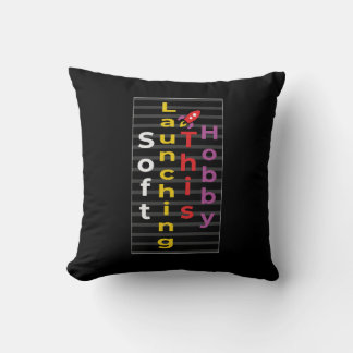 Retro Space Soft Launching This Hobby Graphic T-Sh Cushion