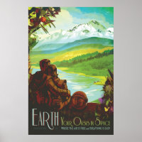 Retro Space Travel Poster-An Earth Science Mission