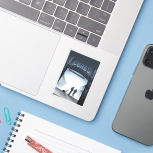 Retro Space Travel Poster-Dwarf Planet Ceres.