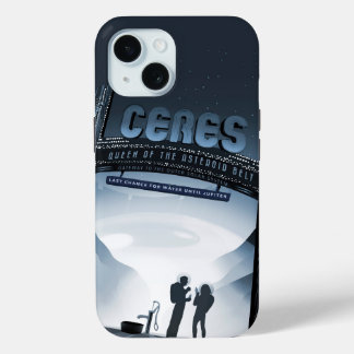 Retro Space Travel Poster-Dwarf Planet Ceres. iPhone 15 Case