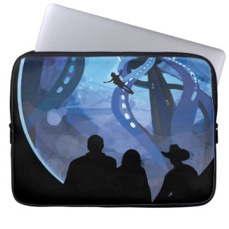 Retro Space Travel Poster- Jupiter's Moon Europa. Laptop Sleeve